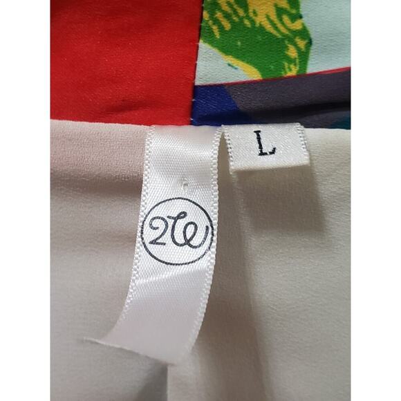 Women's Multicolor Floral Polyester Long Sleeve Open Front Jacket Blazer Size L - Picture 8 of 13